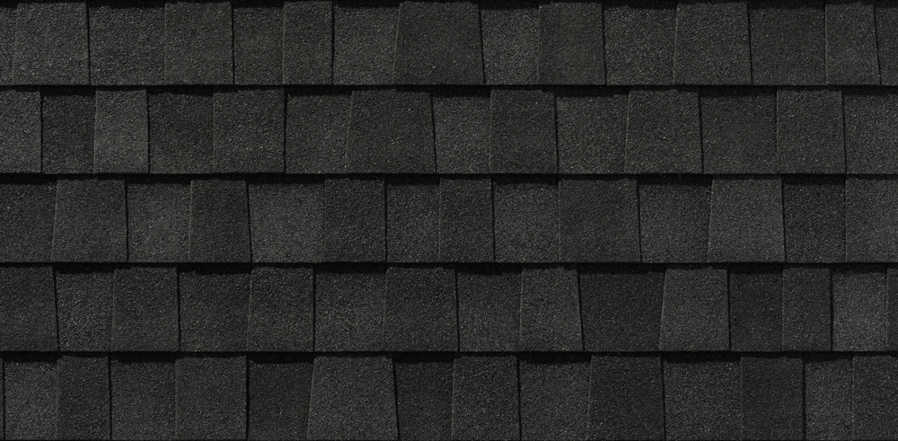BP Mystique 42 shingles in Shadow Black, colour swatch