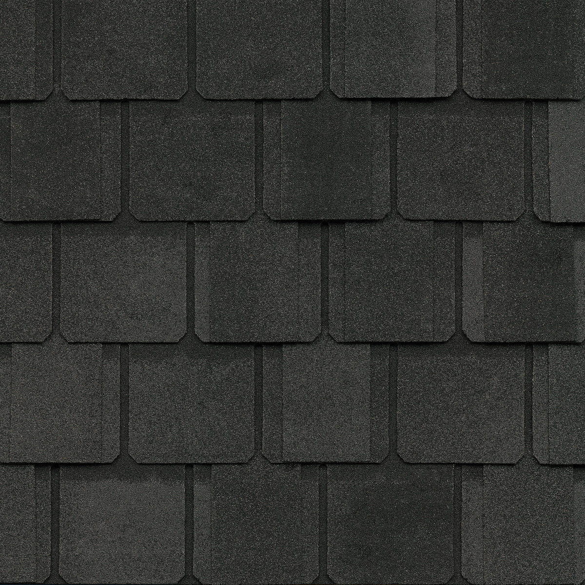 CertainTeed Belmont shingles in Black Granite, colour swatch