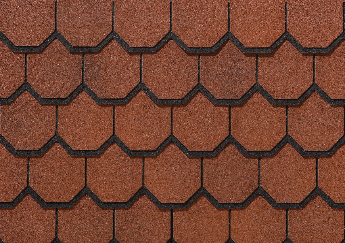 CertainTeed Carriage House shingles in Georgian Brick, colour swatch