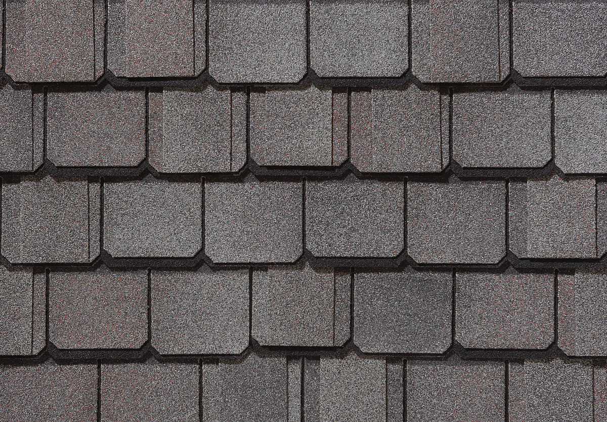 CertainTeed Grand Manor shingles in Colonial Slate, colour swatch