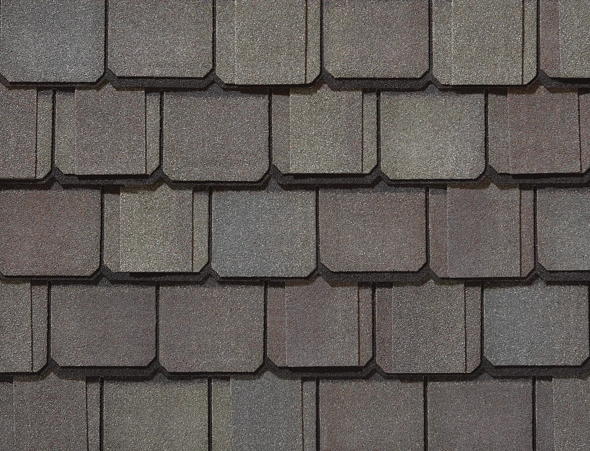 CertainTeed Grand Manor shingles in Gatehouse Slate, colour swatch