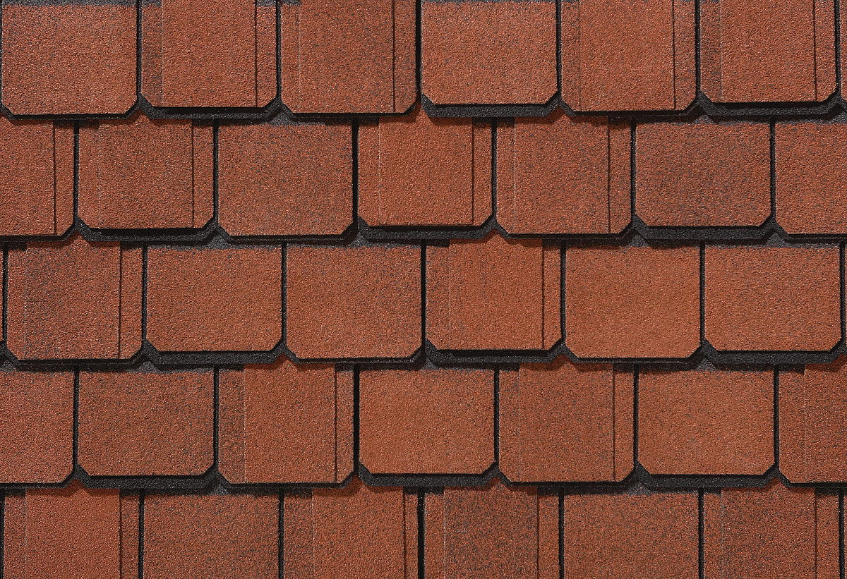 CertainTeed Grand Manor shingles in Georgian Brick, colour swatch