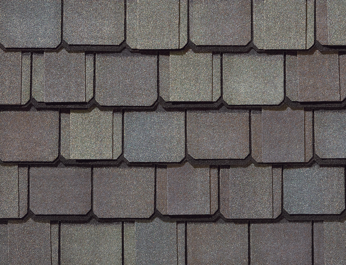 CertainTeed Grand Manor shingles in Weathered Wood, colour swatch