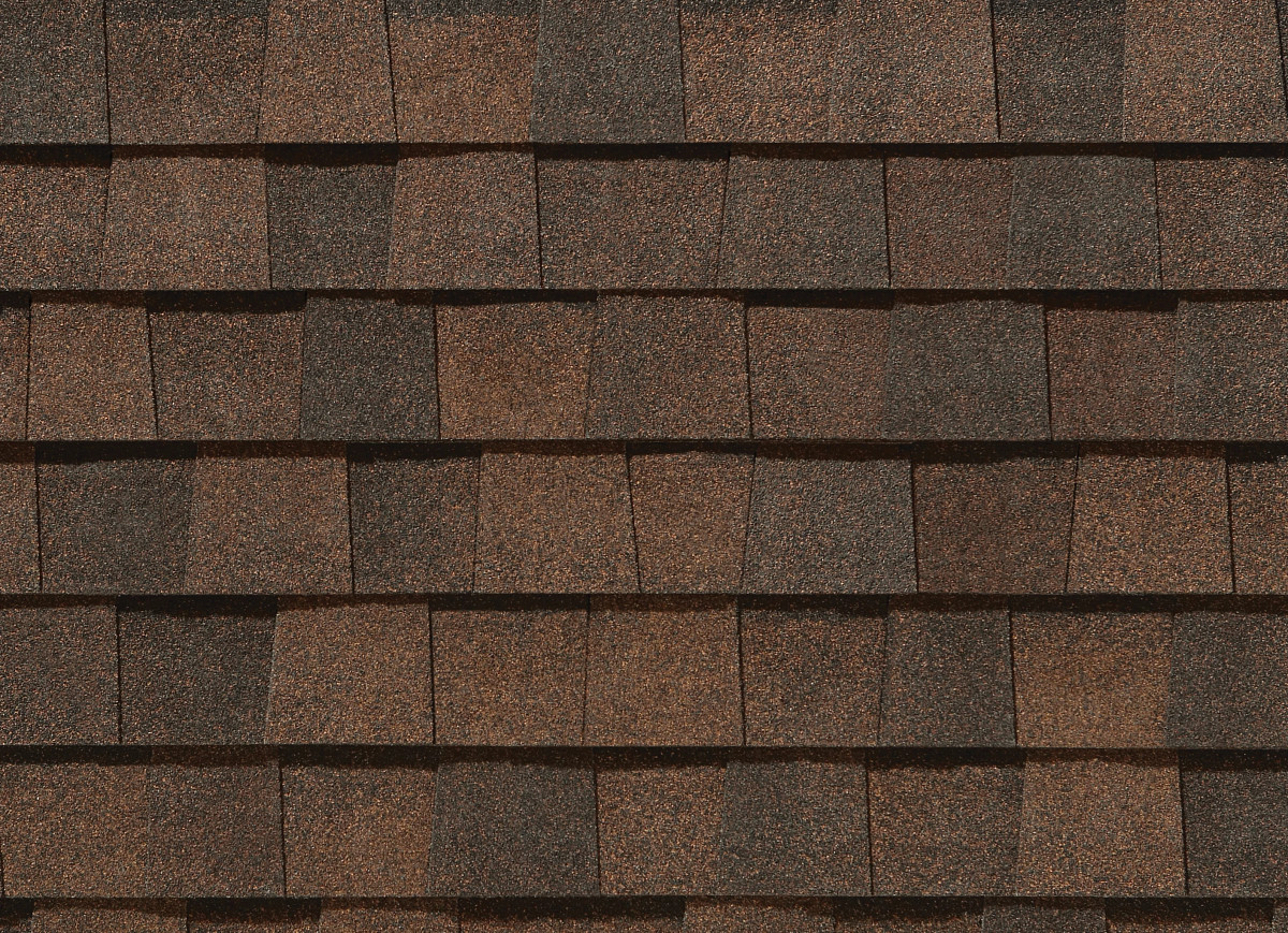 CertainTeed Landmark shingles in Burnt Sienna, colour swatch