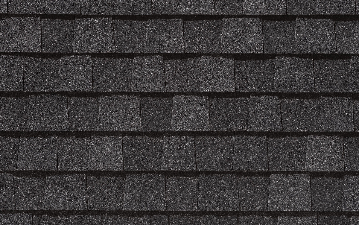CertainTeed Landmark shingles in Charcoal Black, colour swatch