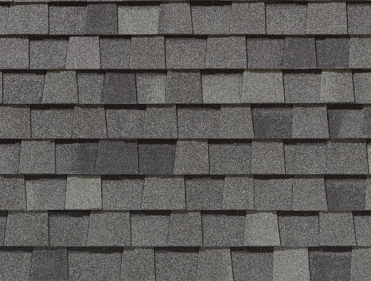 CertainTeed Landmark shingles in Granite Grey, colour swatch