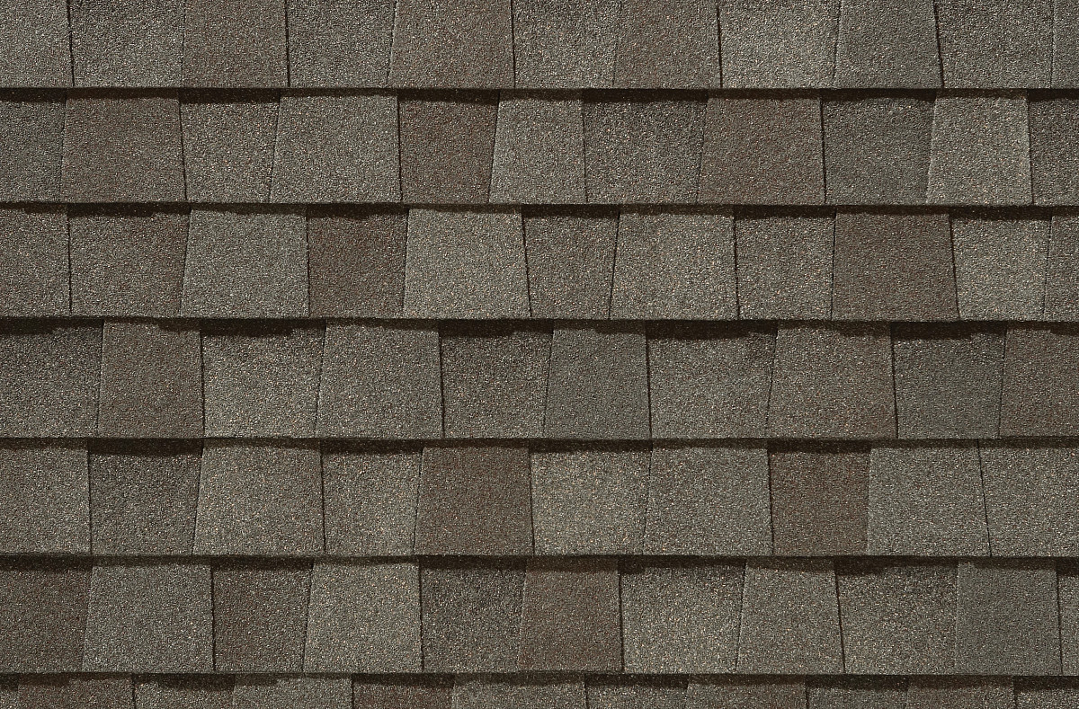 CertainTeed Landmark shingles in Weathered Wood, colour swatch