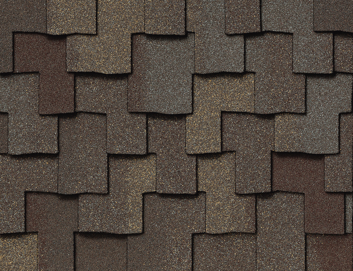 CertainTeed Presidential Shake shingles in Weathered Wood, colour swatch