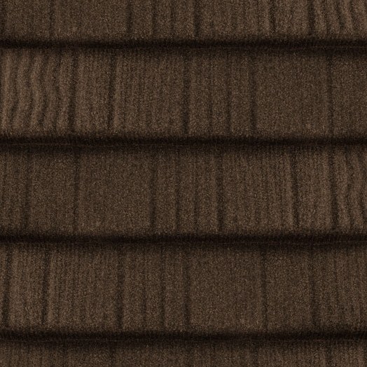 DECRA Shake stone-coated steel roofing in Chestnut, colour sample