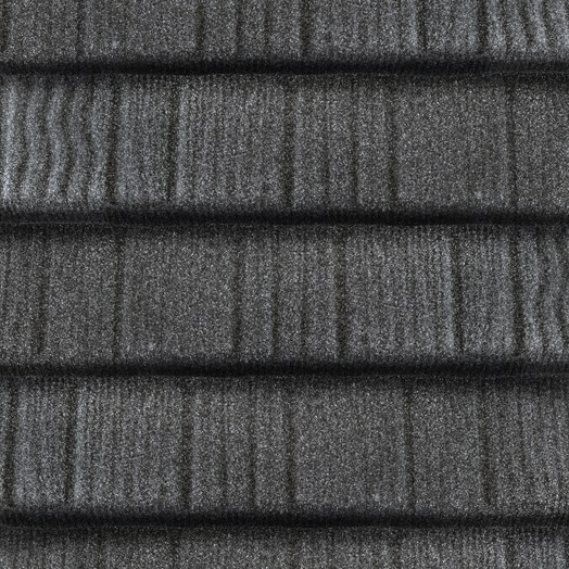 DECRA Shake stone-coated steel roofing in Granite Grey, colour sample