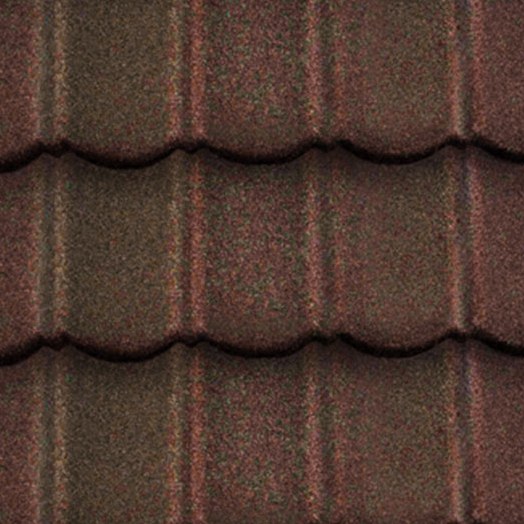 DECRA Tile stone-coated steel roofing in Chestnut, colour sample