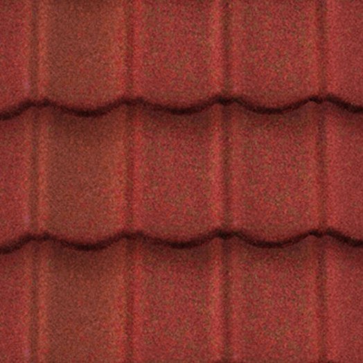 DECRA Tile stone-coated steel roofing in Garnet, colour sample