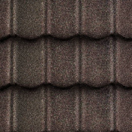 DECRA Tile stone-coated steel roofing in Weathered Timber, colour sample