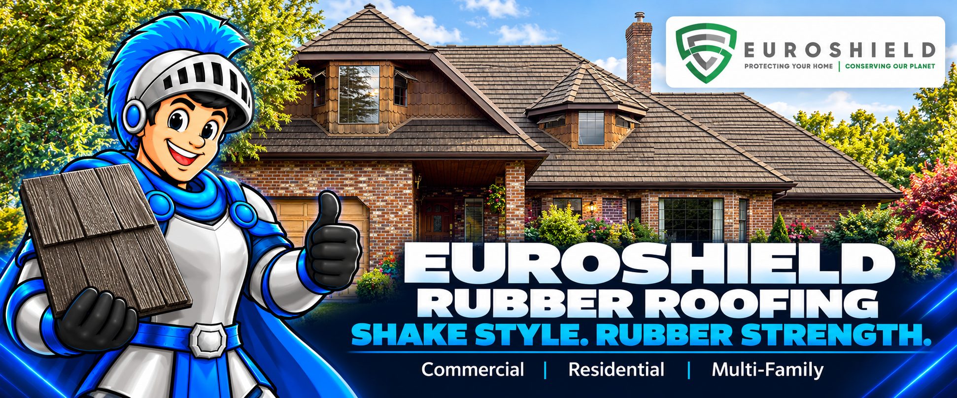 Euroshield rubber roofing in Calgary – Iron Shield Roofing. Shake style, rubber strength