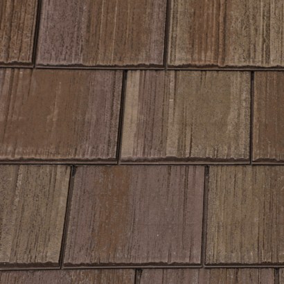 F-Wave REVIA Hand-Split Shake synthetic shingles in Mountain Cedar, colour sample