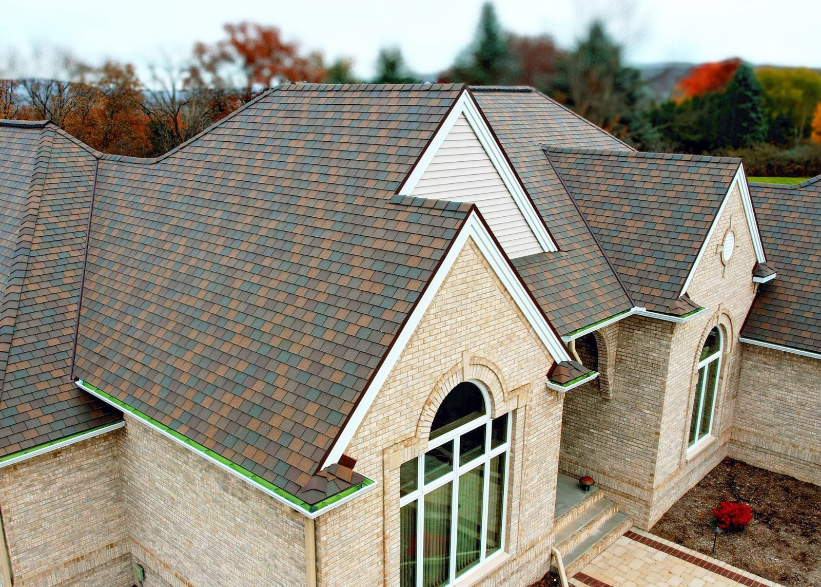 F-Wave REVIA American Blends in Harvest Blend on a two-storey home