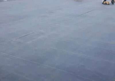 Flat roofing project by Iron Shield Roofing