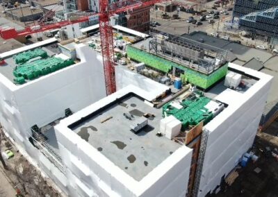 Flat roofing project by Iron Shield Roofing