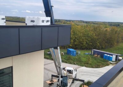 Flat roofing project by Iron Shield Roofing