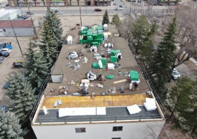 Flat roofing project by Iron Shield Roofing