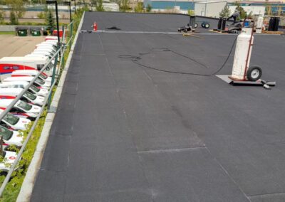 Flat roofing project by Iron Shield Roofing