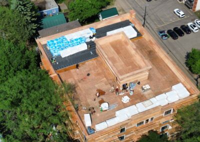 Flat roofing project by Iron Shield Roofing