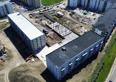 Flat roofing project by Iron Shield Roofing