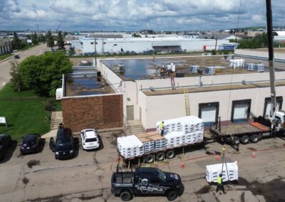 Flat roofing project by Iron Shield Roofing
