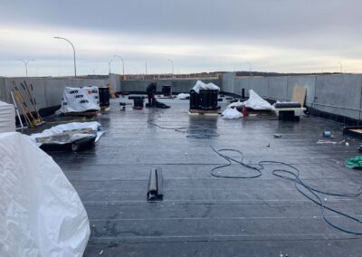 Flat roofing project by Iron Shield Roofing