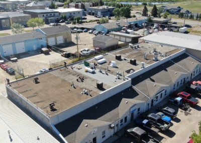 Flat roofing project by Iron Shield Roofing