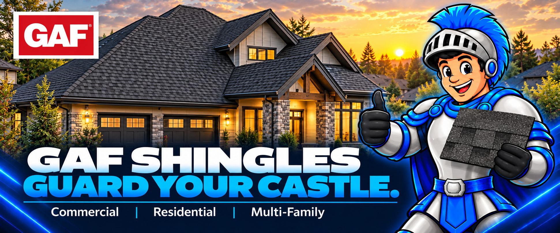 GAF shingles in Edmonton – Iron Shield Roofing. Guard your castle