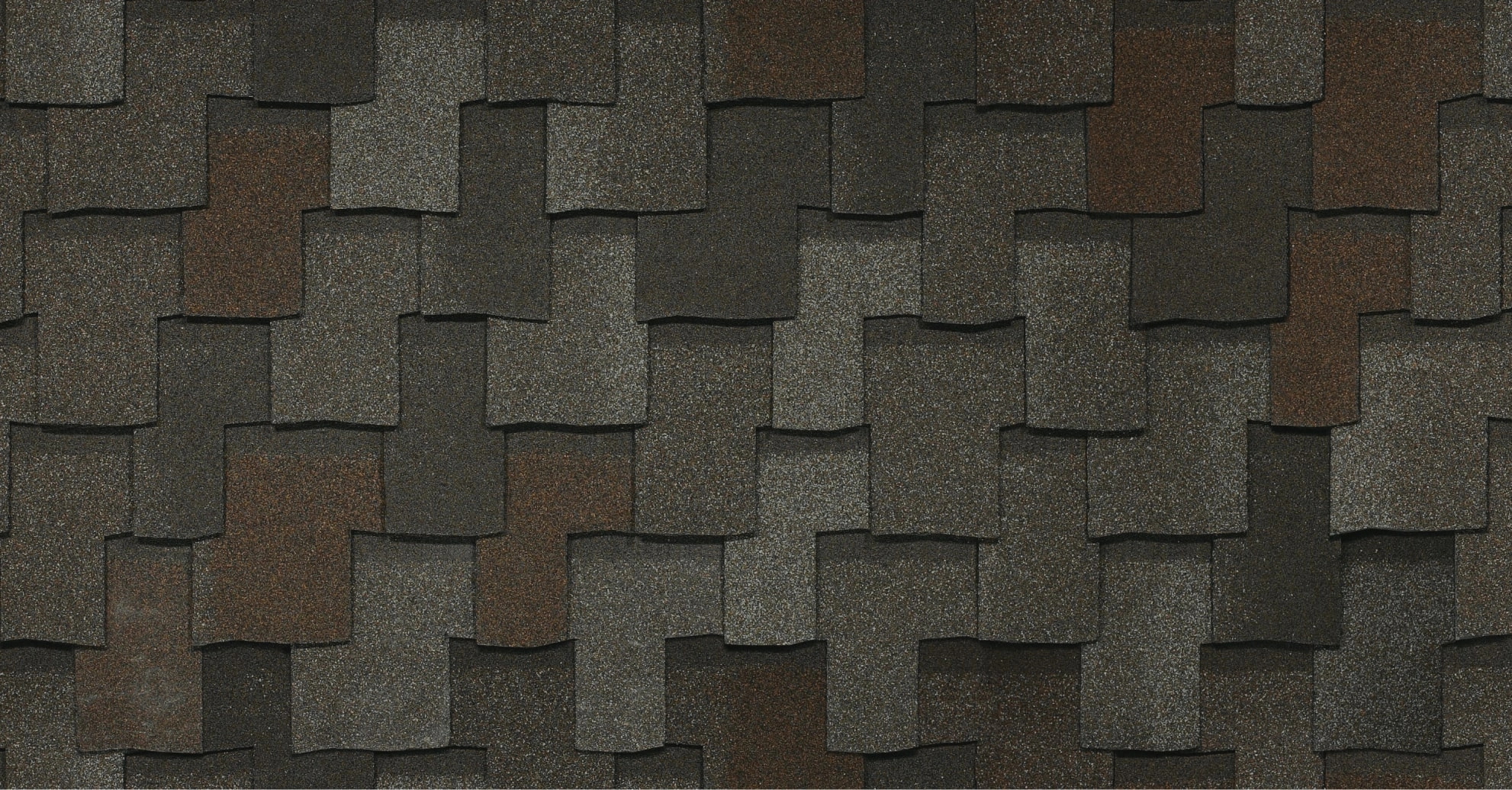 IKO Armourshake shingles in Chalet Wood, colour swatch