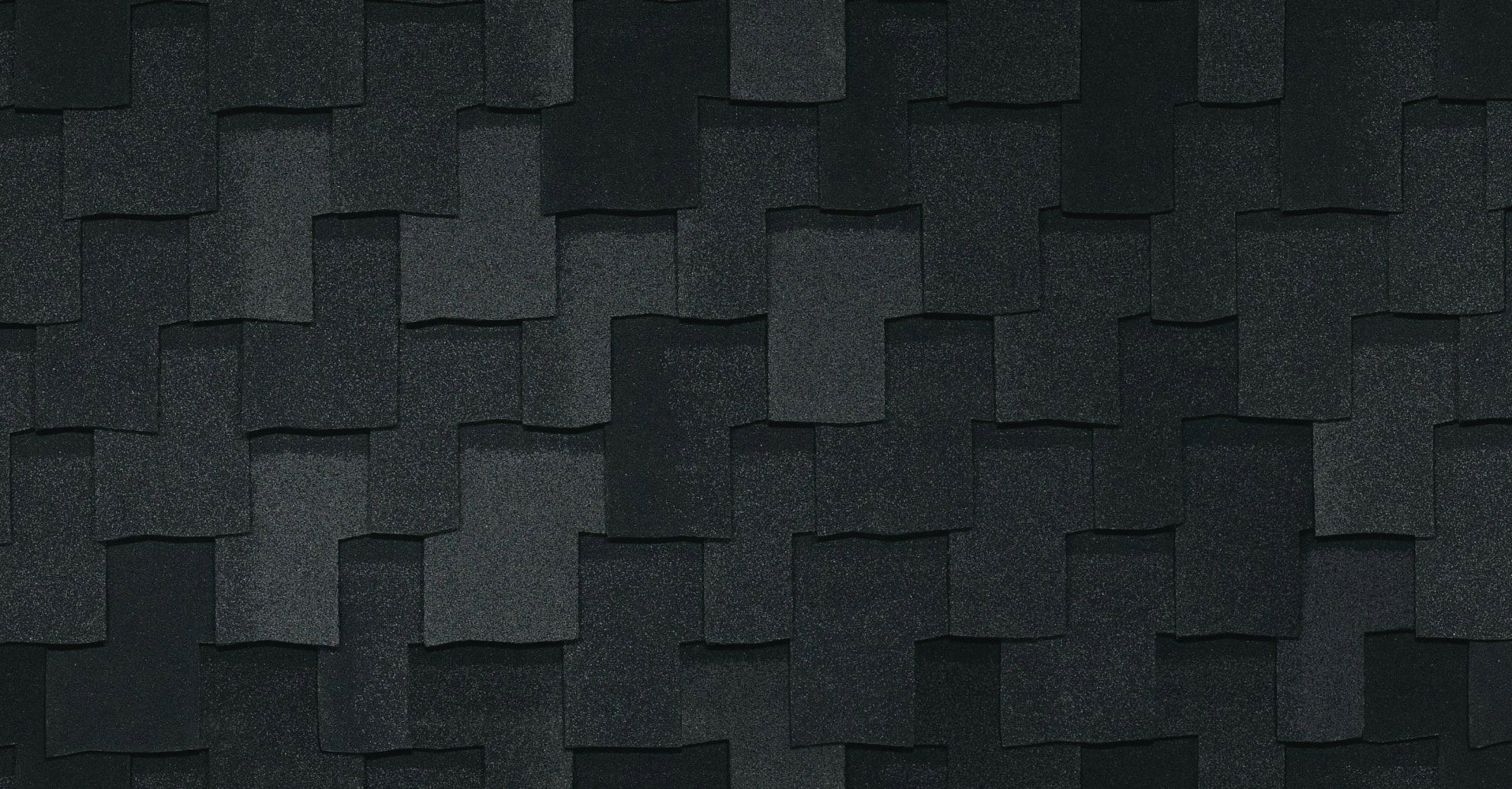 IKO Armourshake shingles in Shadow Black, colour swatch
