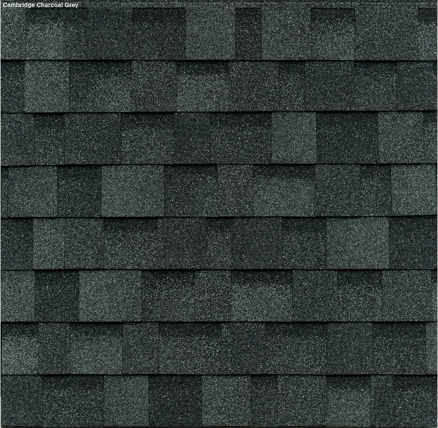 IKO Cambridge shingles in Charcoal Grey, colour swatch