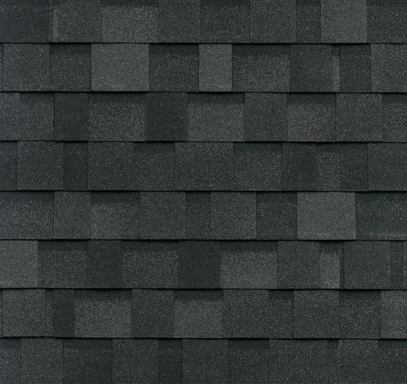 IKO Nordic shingles in Granite Black, colour swatch