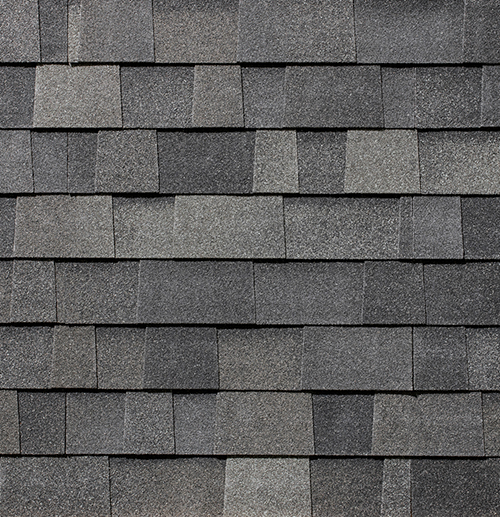 Malarkey Highlander, Vista and Legacy Scotchgard shingles in Storm Grey, colour swatch