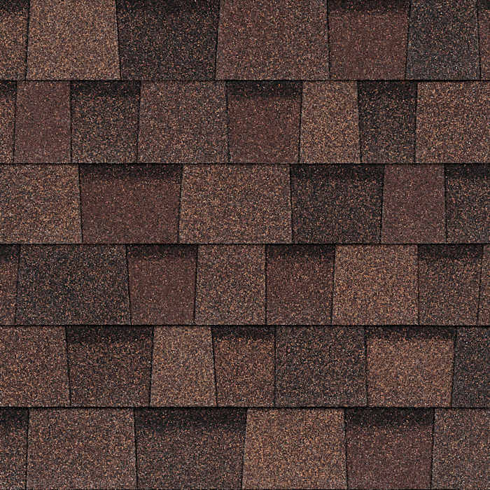 Owens Corning Duration FLEX shingles in Brownwood, colour swatch
