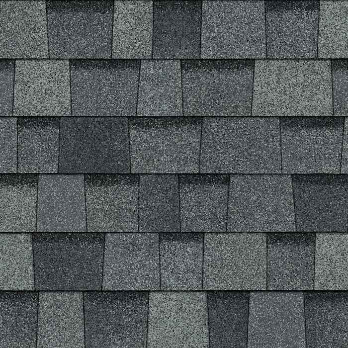 Owens Corning Duration FLEX shingles in Estate Gray, colour swatch