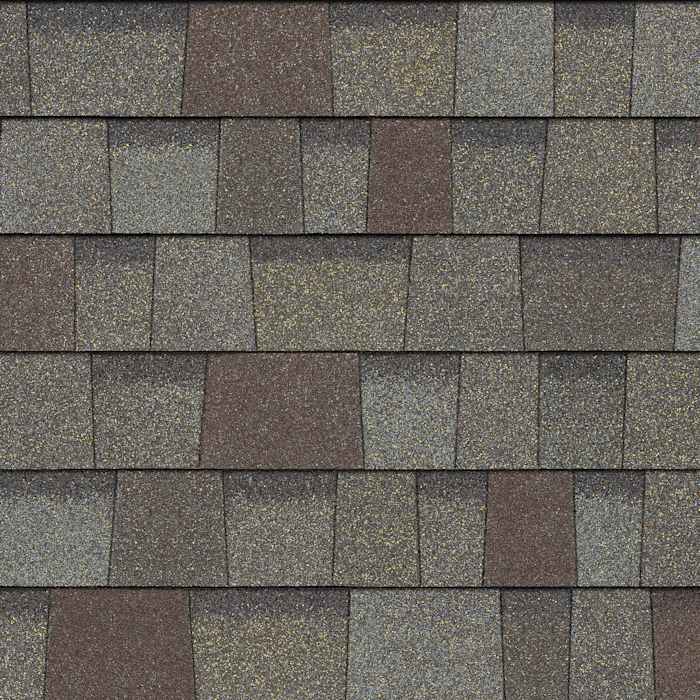 Owens Corning Duration STORM shingles in Driftwood, colour swatch