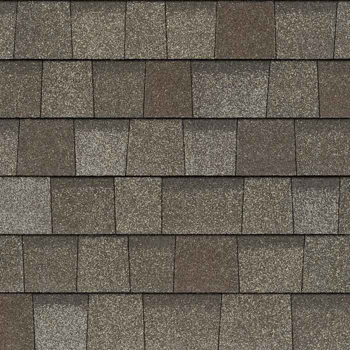 Owens Corning Oakridge shingles in Driftwood, colour swatch