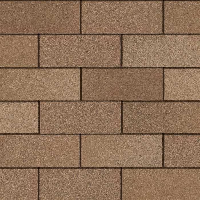 Owens Corning Supreme shingles in Desert Tan, colour swatch