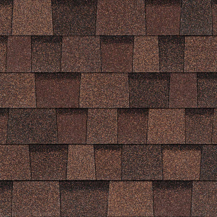 Owens Corning TruDefinition Duration shingles in Brownwood, colour swatch
