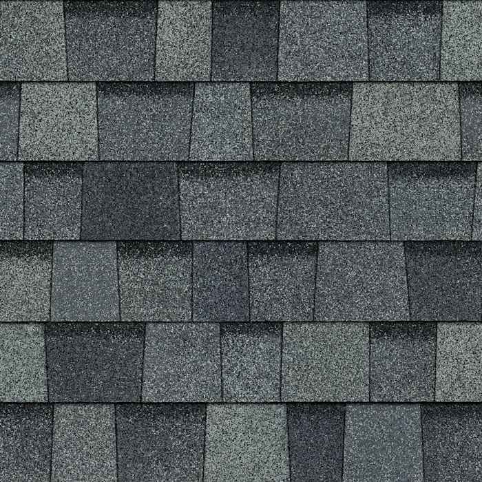 Owens Corning TruDefinition Duration shingles in Estate Gray, colour swatch