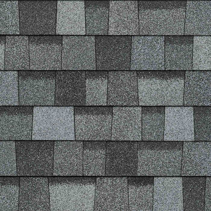 Owens Corning TruDefinition Duration shingles in Slatestone Gray, colour swatch
