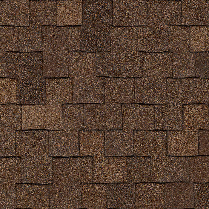 Owens Corning Woodmoor shingles in Timber, colour swatch