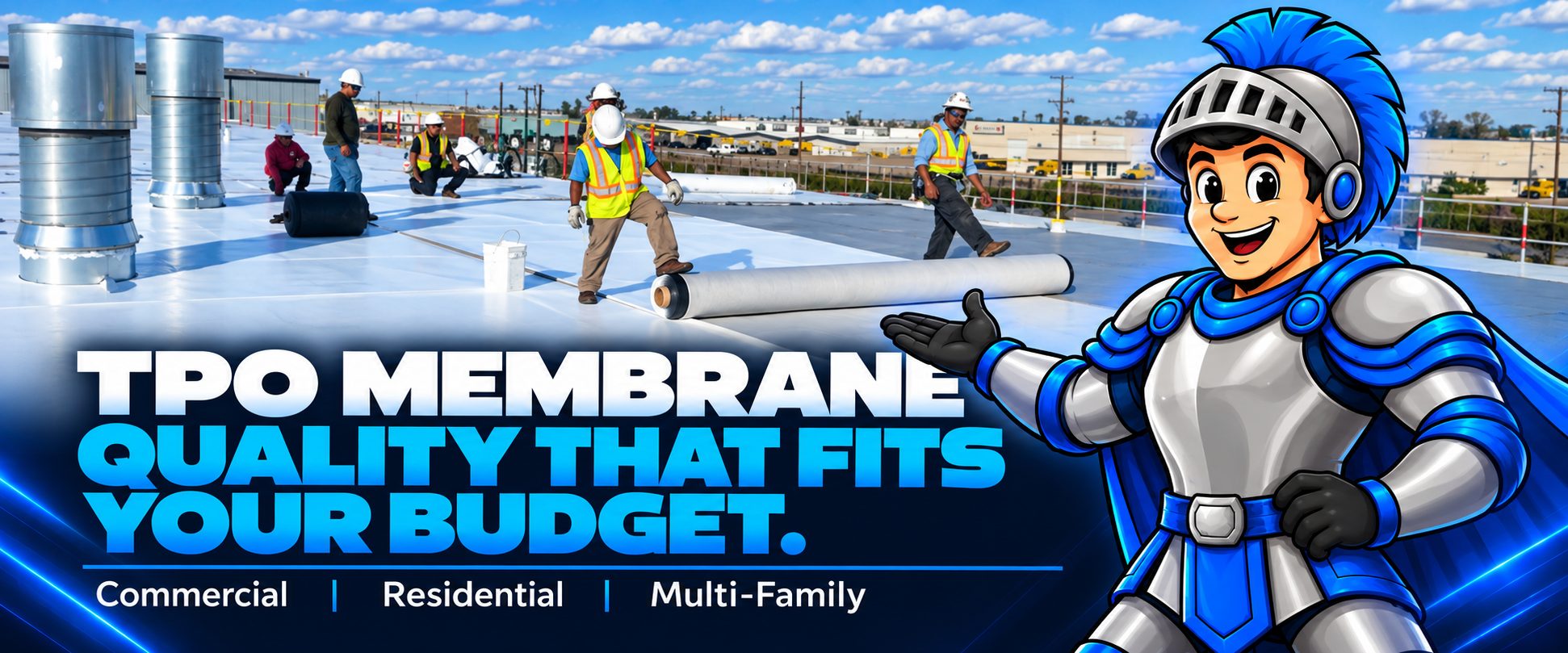 TPO membrane roofing in Alberta – Iron Shield Roofing. Quality that fits your budget